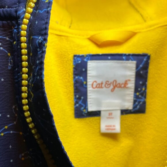 Cat & Jack Space Dino Jacket Fleece-Lined Size 3T - Picture 5 of 6